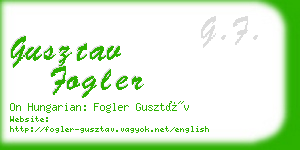 gusztav fogler business card